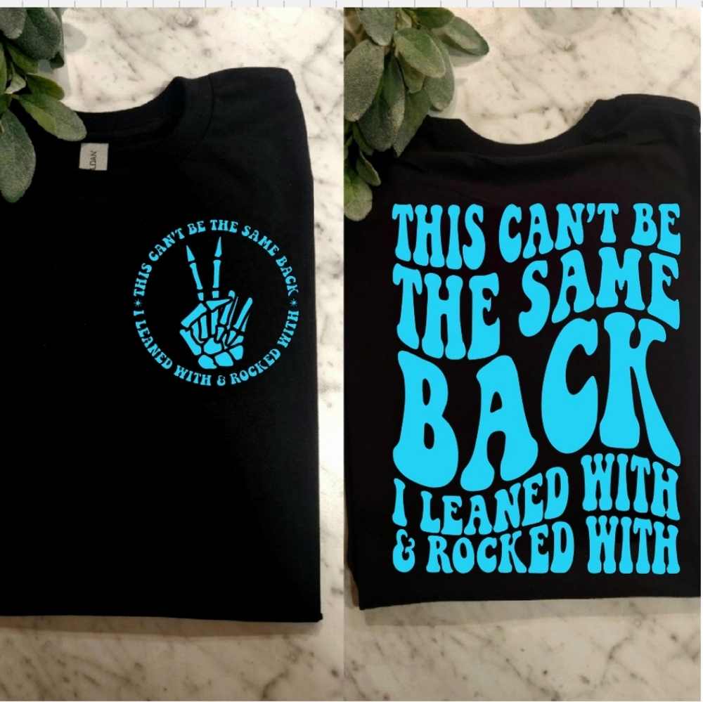 Funny shirt lean with it rock with it humor black and blue